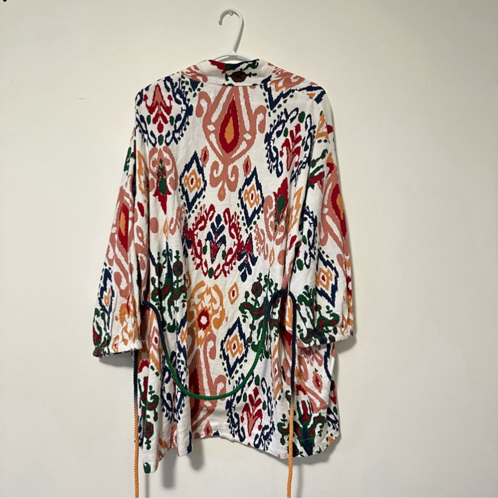 Zara Multicolour Tribal Print Minoi Kimono Size Small - Picture 6 of 11